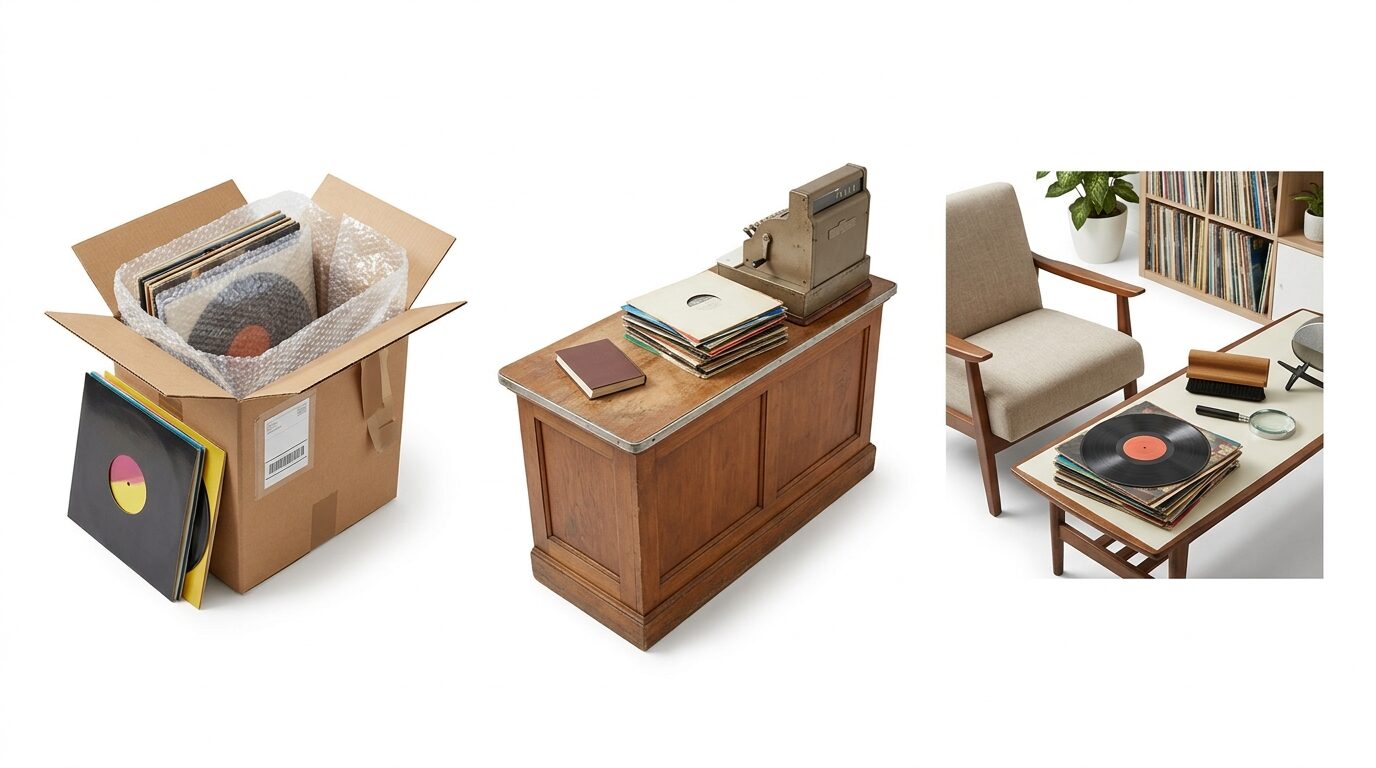 レコード買取3つの方法比較イメージ