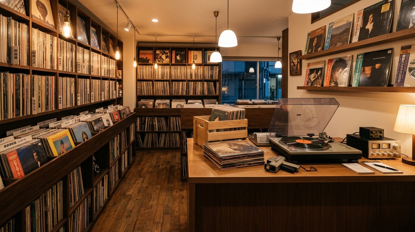 レコード買取専門店TU-Fieldの店内イメージ