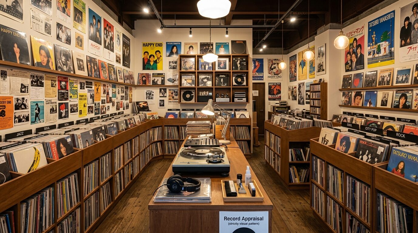 レコード買取専門店TU-Fieldの店内