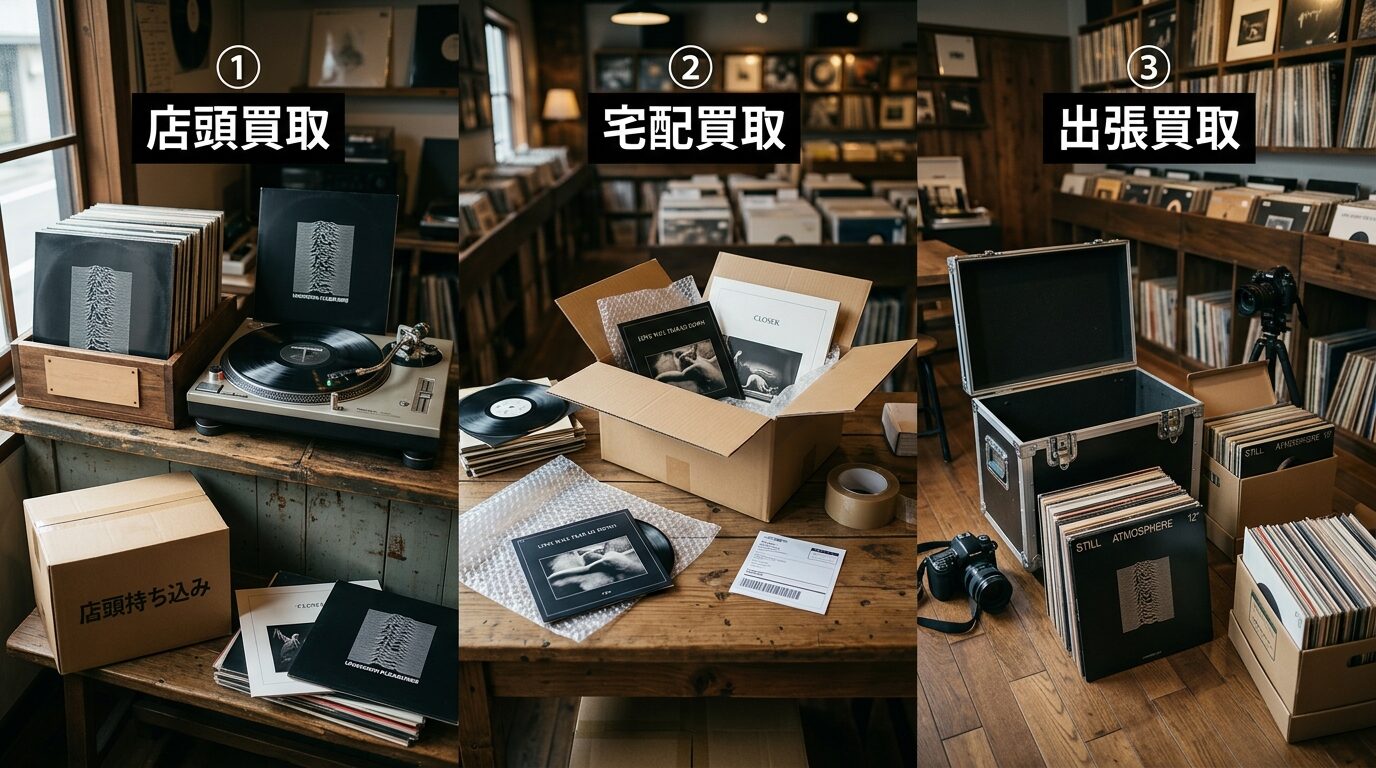 3つの買取方法から選べますのイメージ