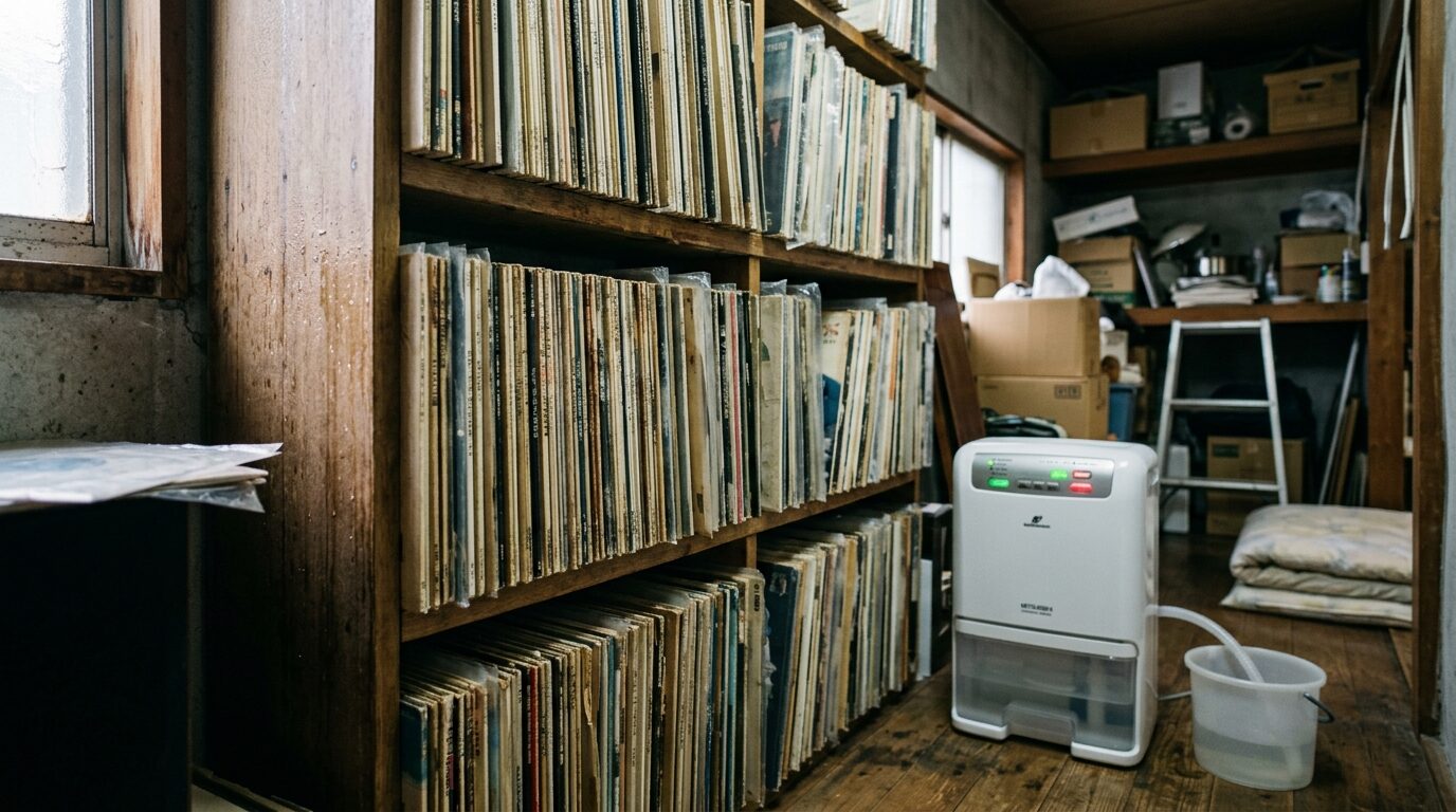 湿気からレコードを守る保管方法のイメージ画像