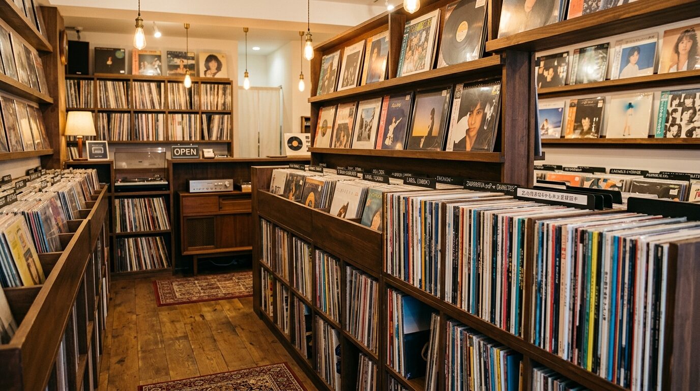 レコード専門買取店の店内イメージ