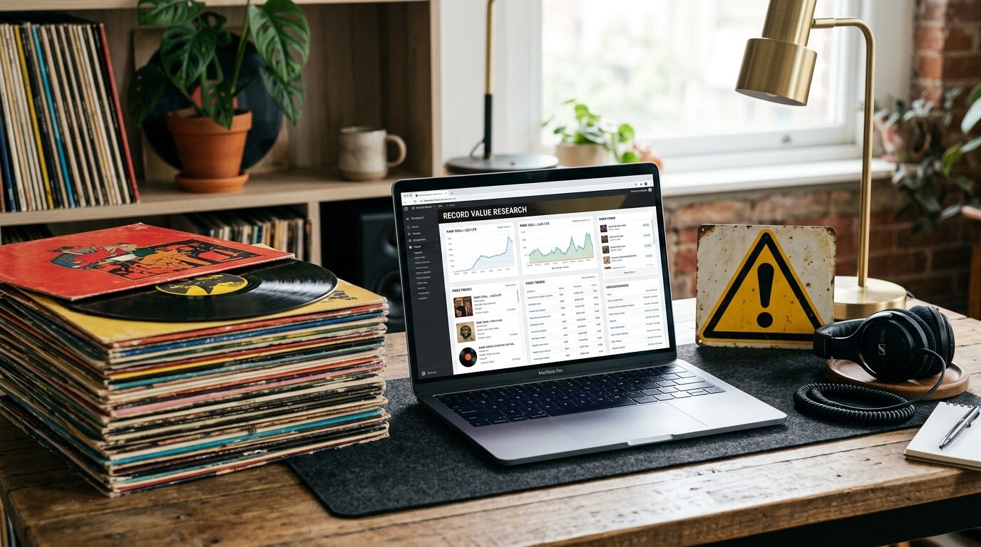 レコード売却前に注意点を確認するイメージ