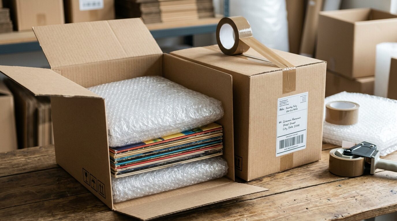 レコード宅配買取の梱包・送付手順