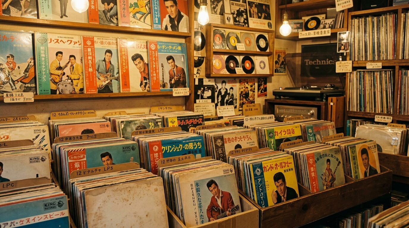 昭和ロカビリー・歌謡曲レコード市場イメージ