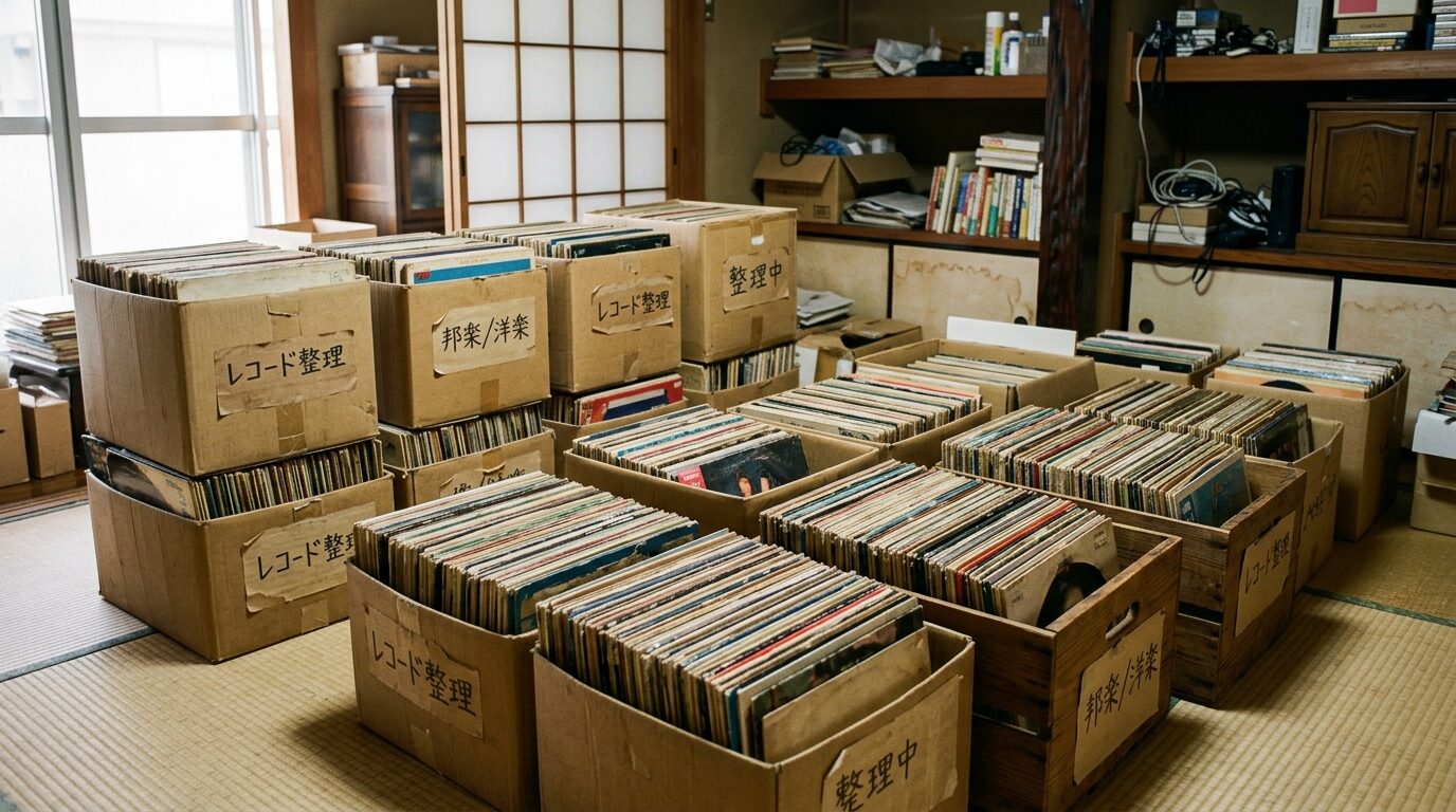遺品整理で出てきた大量のレコード