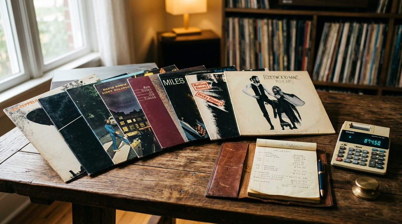 レコードと査定メモ・電卓