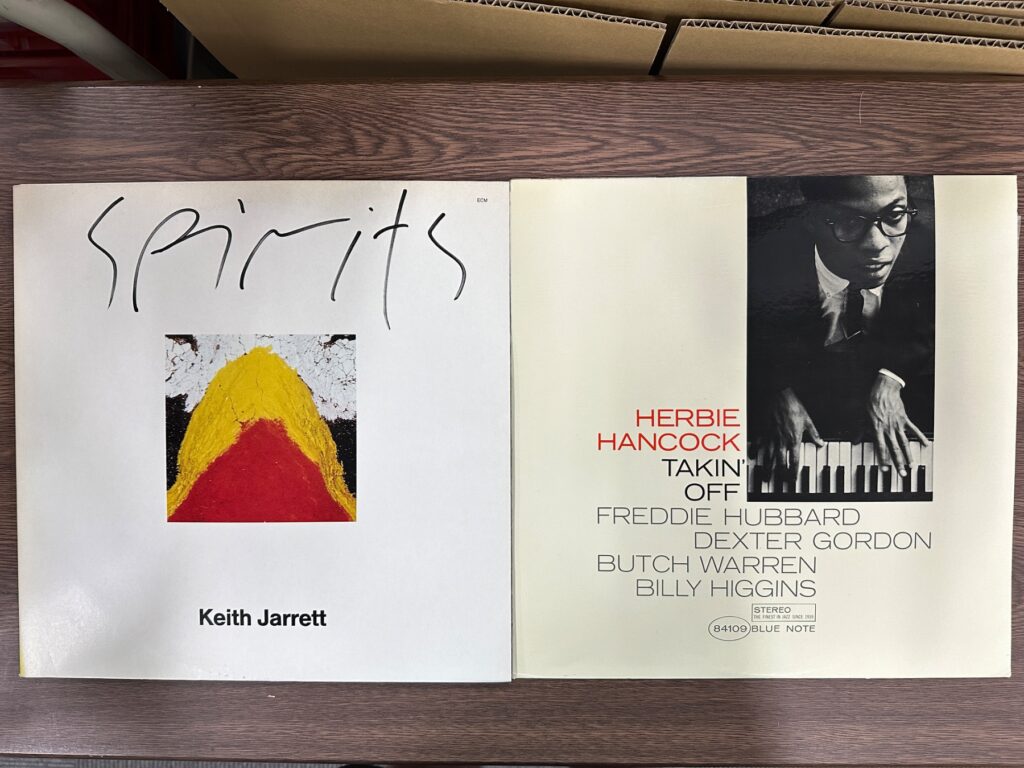 ジャズLPのジャケット2枚、キース・ジャレットとハービー・ハンコックの作品