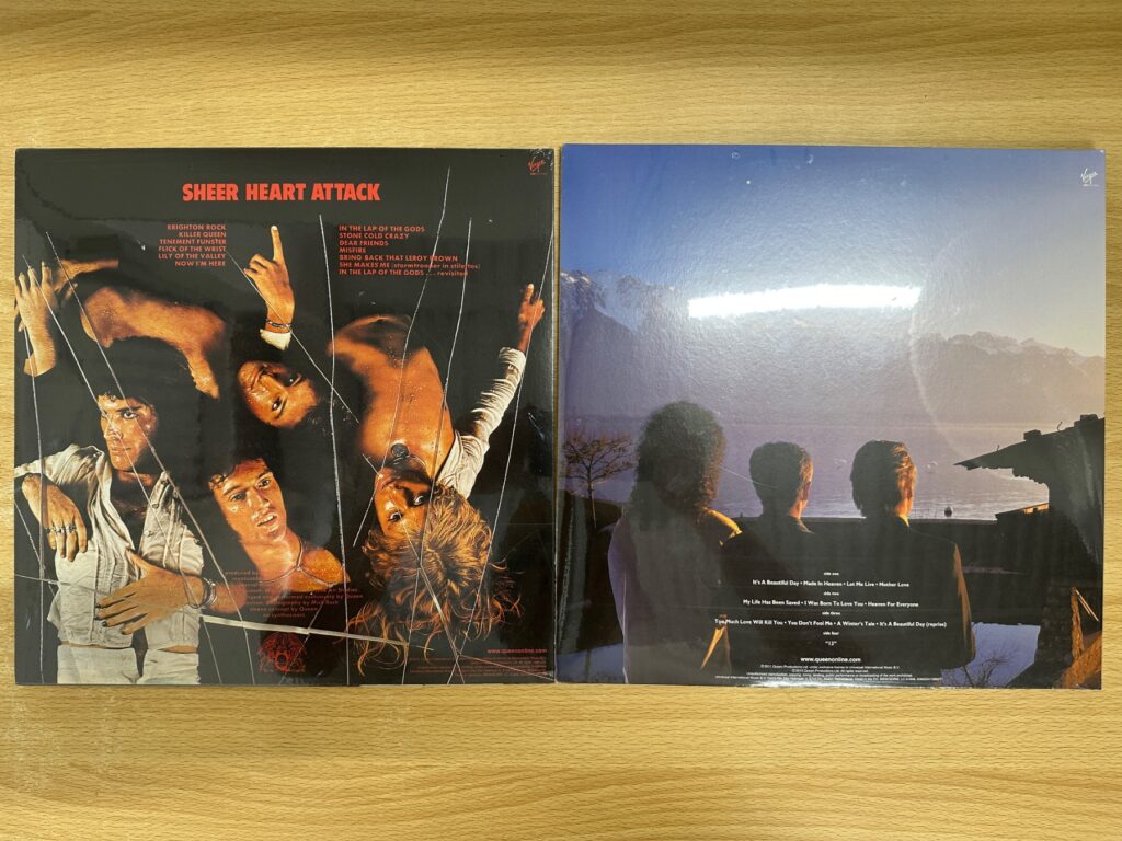 クイーンのLPレコード2枚のジャケット写真