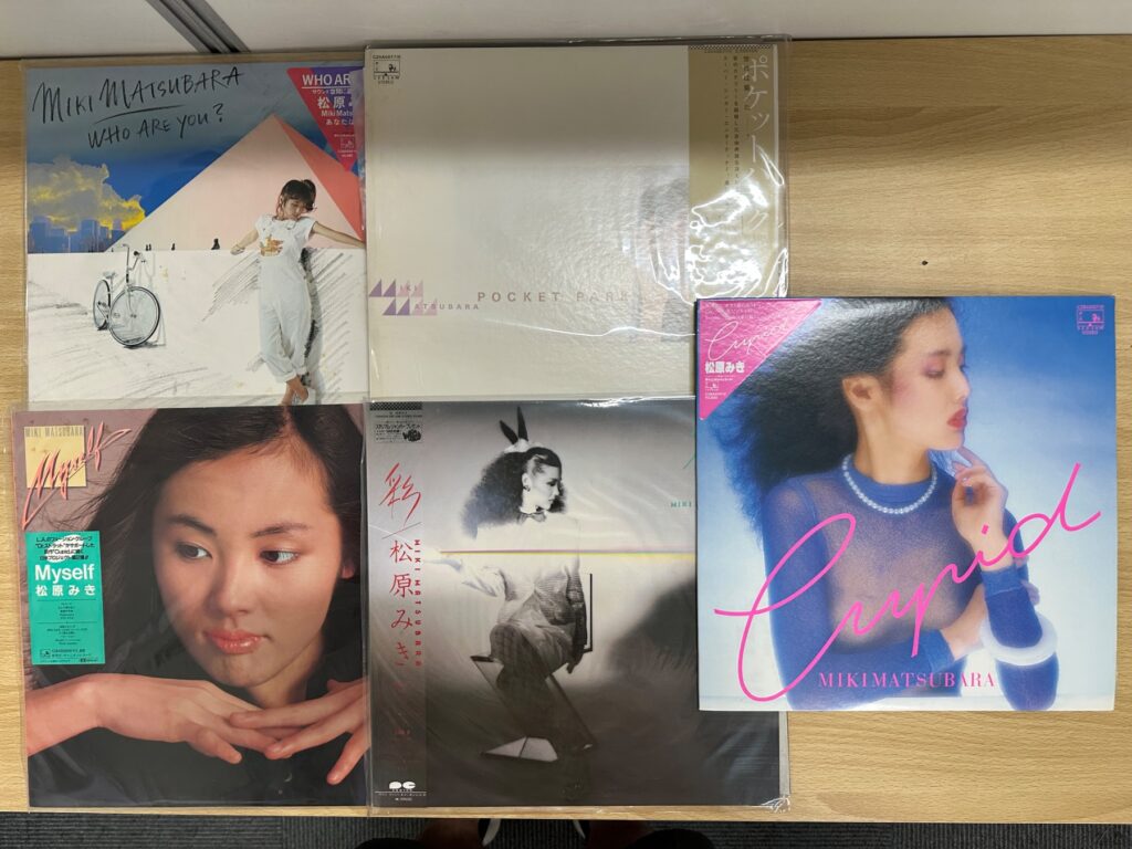 松原みきのレコード5枚（Who Are You?、Pocket Park、Cupid、Myself ほか）